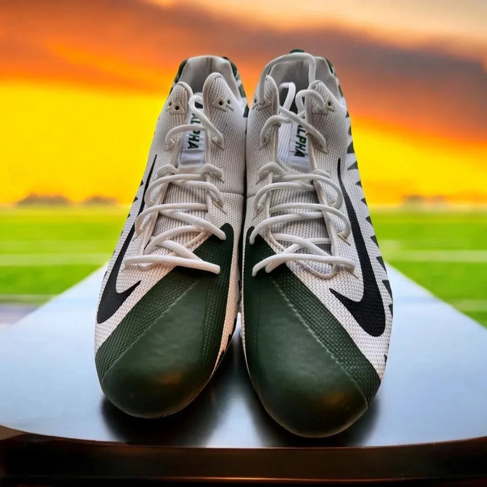 NIKE ALPHA MENACE PRO LOW TD PRF GREEN/WTE MEN SIZE 17 FOOTBALL CLEATS N… - Picture 5 of 9